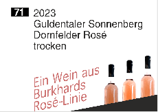 2023 Guldentaler Sonnenberg  Dornfelder-Ros