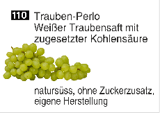 Trauben-Perlo  Traubensaft mit zugesetzter Kohlensure