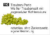 Trauben-Perlo  Traubensaft mit zugesetzter Kohlensure